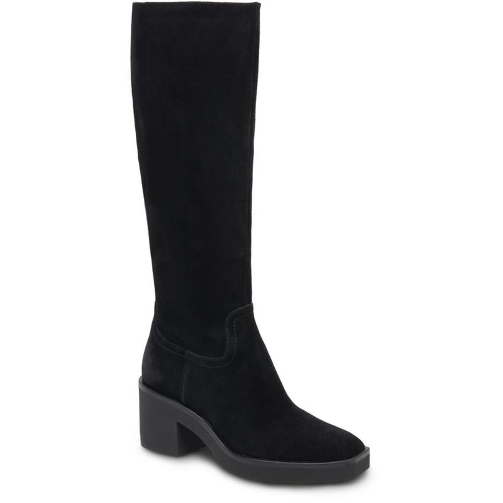 Dolce Vita Womens Harrah H2O Black Suede Waterproof Knee-High Boots Shoes NWT